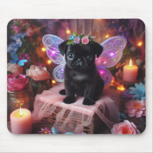 Tapis de souris Enchanted Fairy Princess Pug Puppy