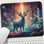 Tapis De Souris Enchanted Forest Swirl Deer personnalisé<br><div class="desc">Apportez une touche de magie à votre espace de travail avec ce tapis de souris personnalisé avec un cerf majestueux orné de couleurs tourbillonnantes arc-en-ciel, situé dans une forêt enchantée. Le design dynamique et l'atmosphère mystique créent une scène captivante, inspirant créativité et émerveillement. Faites-le vraiment à vous en ajoutant votre...</div>
