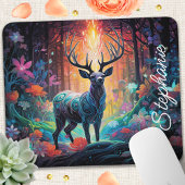 Tapis De Souris Enchanted Forest Swirl Deer personnalisé