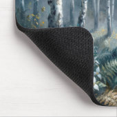 Tapis De Souris Enchanted Spring Birch Forest in Moonlight (Coin)
