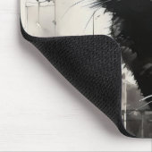 Tapis De Souris Encre de chat noir (Coin)
