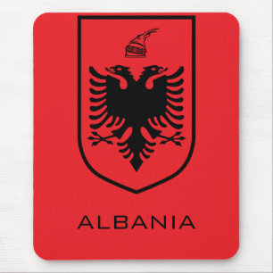 Tapis De Souris Encre de l'armoirie nationale albanaise Héritage