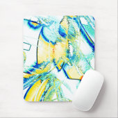 Tapis De Souris encre glissante no, image avec taches jaunes, bleu (Avec souris)