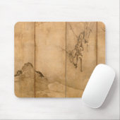 Tapis De Souris Encre japonaise sur papier Gibbons Primates & Pays (Avec souris)