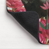 Tapis De Souris Endormez-vous pour rêver Chat noir Fleurs roses ch (Coin)