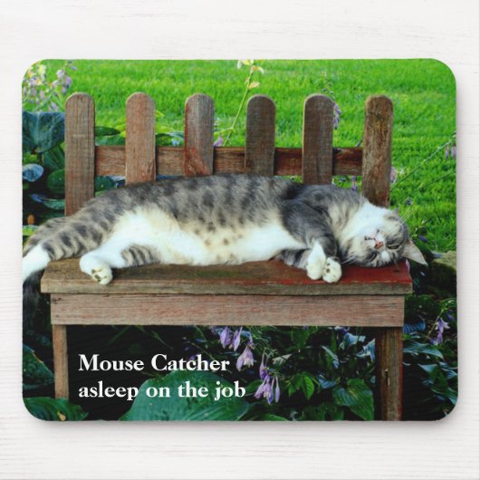 Tapis De Souris Endormi sur le travail (Devant)