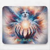 Tapis De Souris Énergie cosmique intégrée par les mains (Devant)