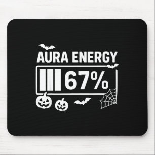 Tapis De Souris Énergie d'aura 67 pour cent 6 7 mème halloween