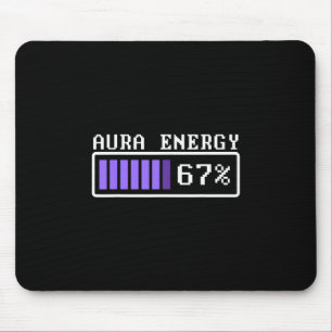 Tapis De Souris Énergie d'aura drôle à 67 Six Seven Genz Meme Slan