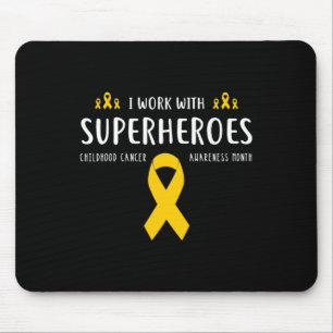 Tapis De Souris Enfance pédiatrique Cancer Sensibilisation Cadeaux