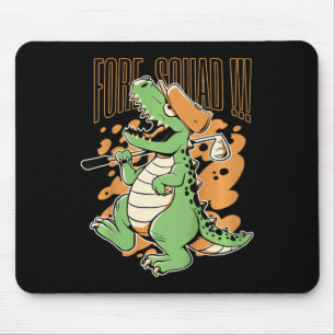 Tapis De Souris Enfant Avant Équipe T-rex Dinosaure Golfeur Graphi