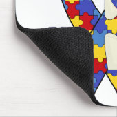 Tapis De Souris Enfant avec le ruban de sensibilisation sur l'auti (Coin)