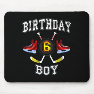 Tapis De Souris Enfant de 6e anniversaire - Ice Hockey 6 ans