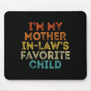 Tapis De Souris Enfant préféré de la belle-mère drôle parent rétro