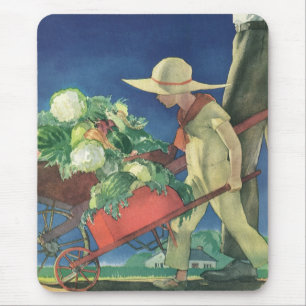 Tapis De Souris Enfant Vintage, Jardinage Biologique; Jardin de la