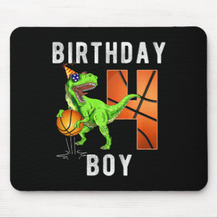 Tapis De Souris Enfants 4e anniversaire pour le basket-ball garçon