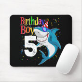 Tapis De Souris Enfants 5Anniversaire Garçon requin Jaw-Quelques c (Avec souris)