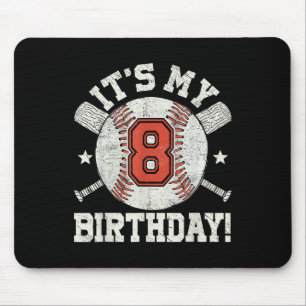Tapis De Souris Enfants 8e baseball Anniversaire Party Boys Ventil