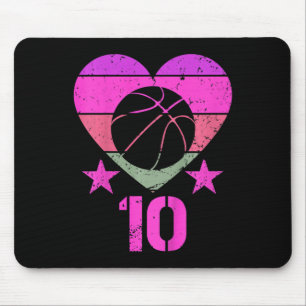 Tapis De Souris Enfants Basketball Anniversaire 10 ans Garçon fill