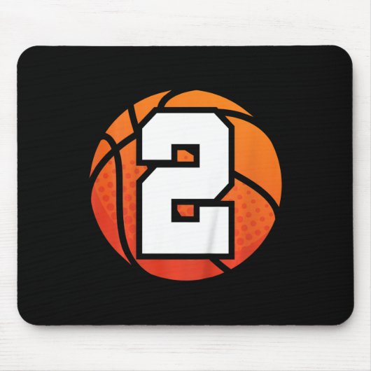 Tapis De Souris Enfants Basketball Anniversaire Numéro 2 pour Ol d (Devant)
