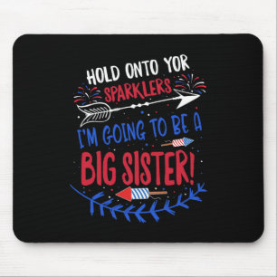 Tapis De Souris Enfants Big Soeur Sparkler 4 juillet Grossesse Ann