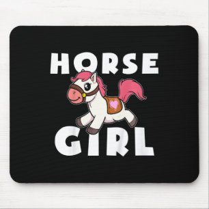 Tapis De Souris Enfants Cute Horse Girl Pony Maid Gallop Ride Girl