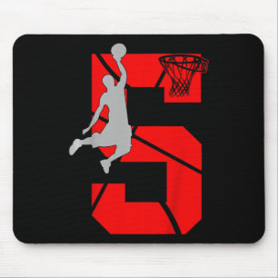 Tapis De Souris Enfants de 5 ans 5ème Basketball Anniversaire Fête