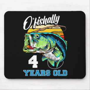 Tapis De Souris Enfants Deishally 4 Ans Pêcheur 4ème Anniversaire