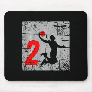 Tapis De Souris Enfants en détresse 2 ans 2e Basketball Anniversai