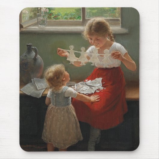 Tapis De Souris Enfants Fabriquant Des Silhouettes (Enfants Mignon (Devant)