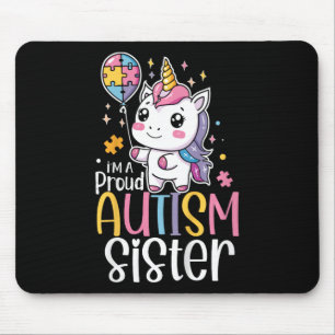 Tapis De Souris Enfants Fier Autisme Soeur Sensibilisation Cute Un