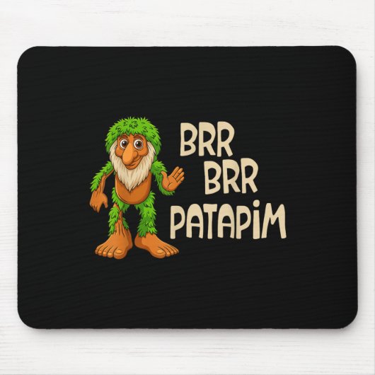 Tapis De Souris Enfants garçons filles mème Italien Brainrot Brr B (Devant)