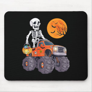Tapis De Souris Enfants Halloween Skeleton équitation Monster Truc