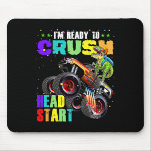 Tapis De Souris Enfants Je suis prêt à écraser Head Start Dinosaur