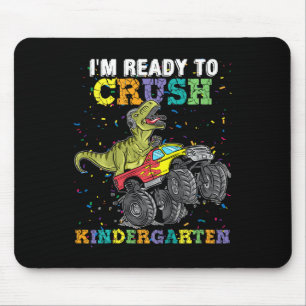 Tapis De Souris Enfants Je suis prêt à écraser le camion monstre d