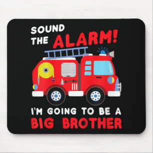 Tapis De Souris Enfants Je vais être un grand frère Firetruck bébé