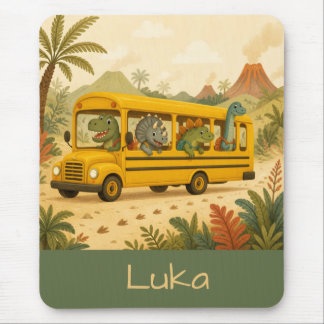 Tapis De Souris Enfants Mignons Dinosaures Bus Scolaire Personnali