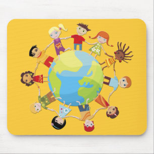 Tapis De Souris Enfants pour la paix du monde