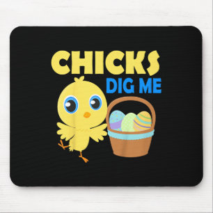 Tapis De Souris Enfants Poussins Me Creg Pâques Chasse aux Oeufs P