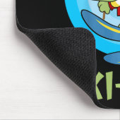 Tapis De Souris Enfants qui skient Ski-rex Dino Drôle Enfant Drôle (Coin)