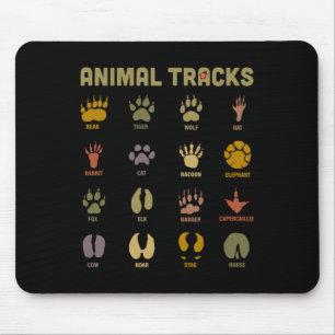 Tapis De Souris Enfants Sauvage Animaux Tracks Enfants Apprendre