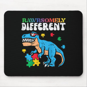 Tapis De Souris Enfants Sensibilisation sur l'autisme Dino Rawrsom