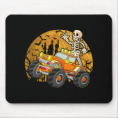 Tapis De Souris Enfants Skeleton équitation Monster Camion Hallowe (Devant)