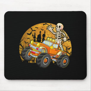 Tapis De Souris Enfants Skeleton équitation Monster Camion Hallowe