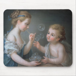 Tapis De Souris Enfants soufflant des bulles