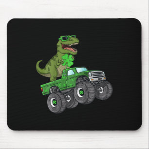 Tapis De Souris Enfants St Patricks Day T Rex Conduisant un Monste