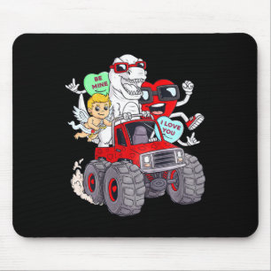 Tapis De Souris Enfants Valentines Jour Coeurs T Rex Cupid Monster