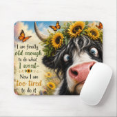 Tapis De Souris Enfin assez âgé Vache (Avec souris)