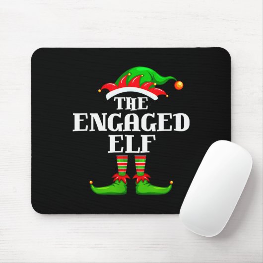 Tapis De Souris Engaged Elf Matching Family Group Christmas Party (Avec souris)