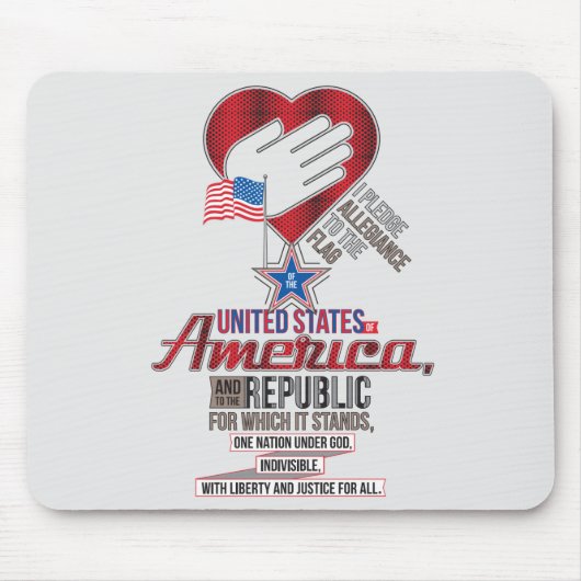 Tapis De Souris Engagement d'allégeance des États-Unis (Devant)
